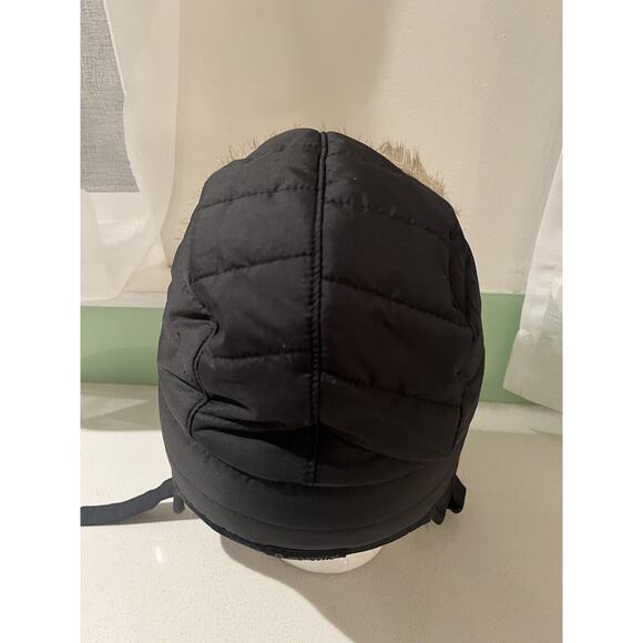 Faux Fur Quilted Black Crown Trapper Hat M/L - Picture 4 of 6